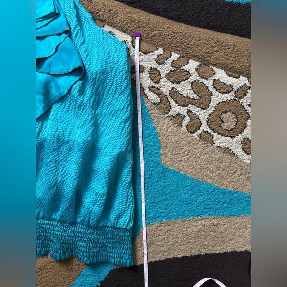 bebe Vibrant Blue Halter Blouse - Picture 4 of 8